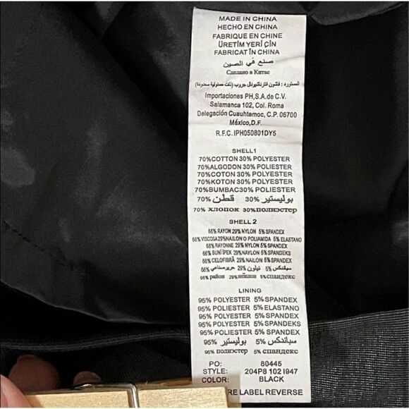 Bebe Black & Silver Stretchy Mini Skirt With Removable Elastic Belt Sz 8 - Picture 11 of 12